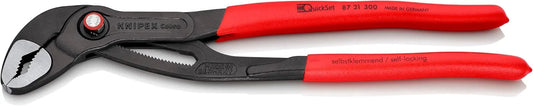 KNIPEX 87 21 300 SBA, 12 in. Cobra® QuickSet Pliers, Capacity 2-3/4 in.