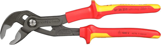 KNIPEX 87 28 250 US, 10 in. Cobra® Water Pump Pliers-1000V, Capacity 2 in.