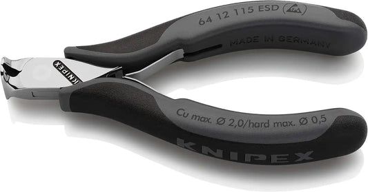 KNIPEX Tools 64 12 115 ESD Electronics End Cutting Nippers, 4.5-Inch