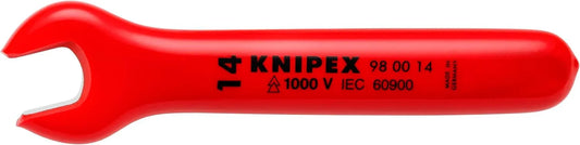 KNIPEX 98 00 14 1,000V Insulated 14 Mm Open End Wrench