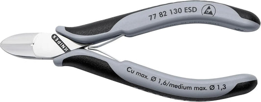 KNIPEX Tools 77 82 130 ESD Electronics Diagonal Cutters, ESD Handles, 5-1/4"