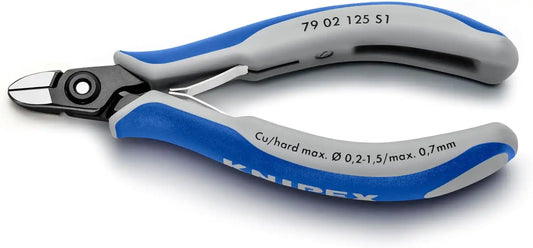KNIPEX 79 02 125 S1 Aviation Round Nose Diagonal Cutters Comfort Grip