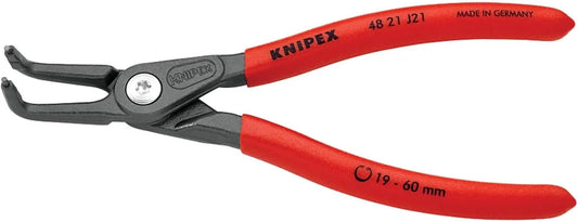 Knipex Precision Circlip Pliers for internal circlips in bore holes grey atramentized, with non-slip plastic coating 165 mm (self-service card/blister) 48 21 J21 SB