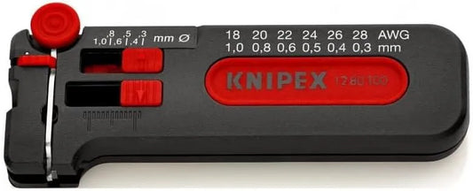 KNIPEX 12 80 100 SB Awg 18-28 Mini Wire Stripping Tool