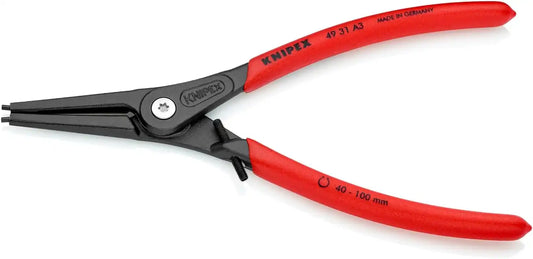 KNIPEX Tools 49 31 A3 Precision Circlip Snap-Ring Pliers with Limiter, External Straight
