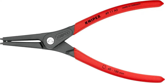 KNIPEX External Precision Snap Ring Pliers,Red and Silver