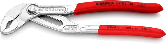 KNIPEX 87 03 180, 7-1/4 in. Cobra® Water Pump Pliers, Capacity 1-1/2 in.