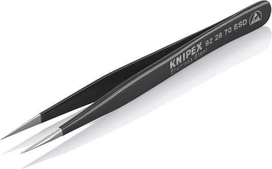 KNIPEX - 92 28 70 ESD Tools - Precision Tweezers, ESD (922870ESD)