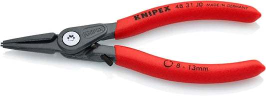 KNIPEX Tools 48 31 J0 Precision Circlip Snap-Ring Pliers with Limiter, Internal Straight