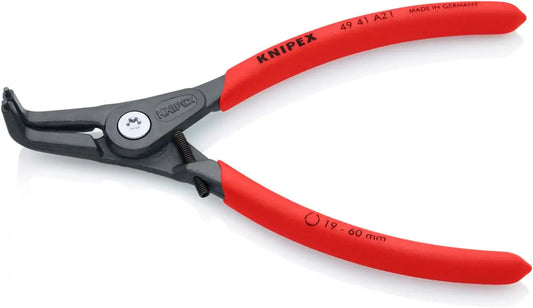KNIPEX Tools 49 41 A21 Precision Circlip Snap-Ring Pliers with Limiter, External 90-Degree Angle