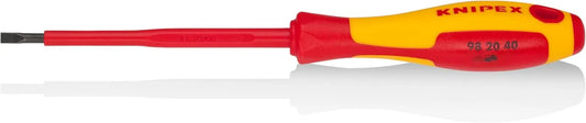 KNIPEX Tools 98 20 40 5/32-Inch Slotted Screwdriver, 4-Inch, 1000V Insulated