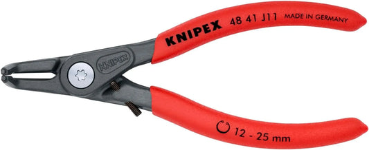 KNIPEX Tools 48 41 J11 Precision Circlip Snap-Ring Pliers with Limiter, Internal 90-Degree Angle