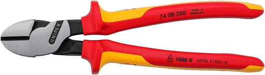 KNIPEX - 74 08 200 US Tools - High Leverage Diagonal Cutters, 1000V Insulated (7408200US)