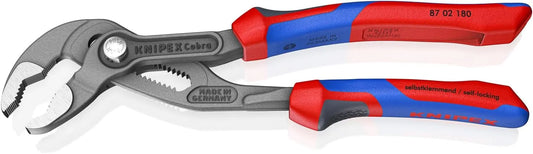 KNIPEX 87 02 180, 7-1/4 in. Cobra® Water Pump Pliers, Capacity 1-1/2 in.