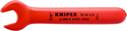 KNIPEX 98 00 5/8 1,000V Insulated 5/8 Open End Wrench