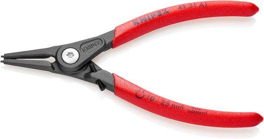 KNIPEX Tools 49 31 A1 Precision Circlip Snap-Ring Pliers with Limiter, External Straight