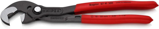 KNIPEX 87 41 250, 10 in. Raptor™ Pliers, Capacity 3/8 in. to 1-1/4 in.