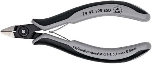 KNIPEX 79 42 125 ESD Precision Elec Diagonal Cutters Comfort Grip