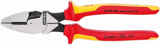 KNIPEX Tools 09 08 240 US High Leverage Lineman's, New England Head, 1000V Insulated
