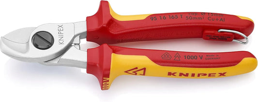 KNIPEX Tools 95 16 165 T Cable Shears-1000V Insulated, Tethered Attachment, 6-1/2"