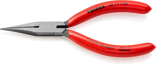 KNIPEX Tools - Long Nose Relay Adjusting Pliers (3211135), Red