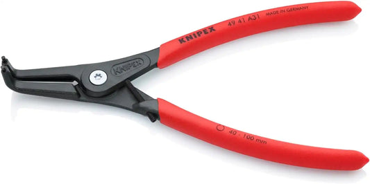 KNIPEX Tools 49 41 A31 Precision Circlip Snap-Ring Pliers with Limiter, External 90-Degree Angle