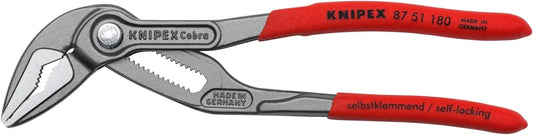 KNIPEX 87 51 180, 7-1/4 in. Cobra® ES Pliers, Capacity 1-1/4 in.
