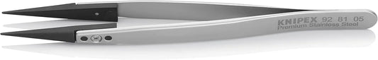 KNIPEX Tools 92 81 05 Premium Stainless Steel Gripping Tweezers-Pointed Tips, 5-1/4"