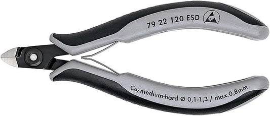 KNIPEX 79 22 120 ESD Precision Elec Diagonal Cutters Comfort Grip