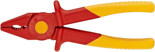 KNIPEX Tools Knipex 98 62 01 Snipe Nose Plastic Pliers 1000V Insulated, Red/Yellow