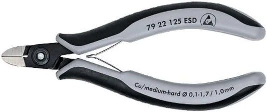 KNIPEX 79 22 125 ESD Precision Elec Diagonal Cutters Comfort Grip