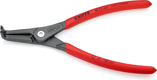 KNIPEX - 46 21 A31 Tools - Precision Circlip Pliers, External, 90 Degree Angled, 1 37/64"-3 15/16" Shaft Dia. (4921A31), 8.50