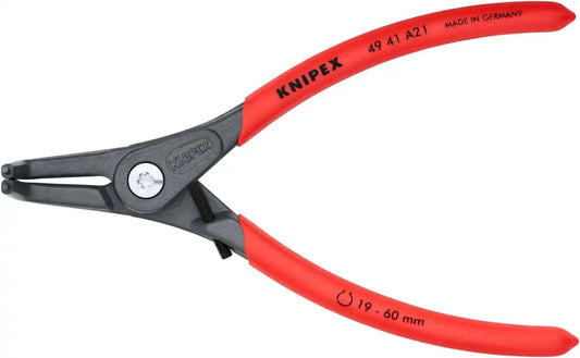 KNIPEX Tools 49 41 A21 Precision Circlip Snap-Ring Pliers with Limiter, External 90-Degree Angle