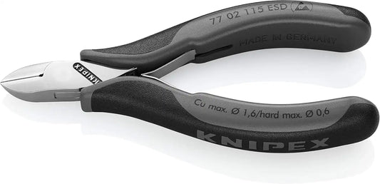 KNIPEX Tools 77 02 115 ESD Electronics Diagonal Cutters, 4.5-Inch