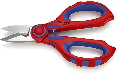 KNIPEX Electricians' Shears, 6.25-Inch | With Crimp Area | For Ferrules | Pack of 4