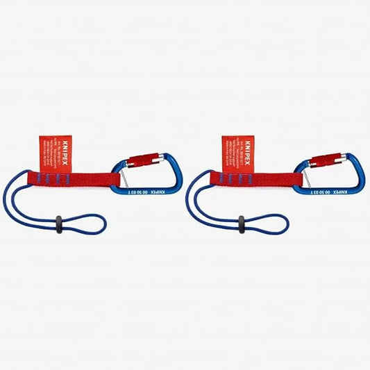 KNIPEX Tools 00 50 06 T BKA Tool Tethering Adaptor Straps with Captive Eye Carabiner, 13"