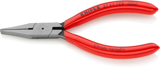 KNIPEX - 37 11 125 Tools - Electronics Gripping Pliers, Flat Wide Tips (3711125)