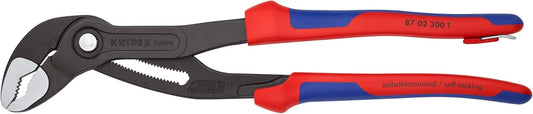 KNIPEX - 87 02 300 T BKA Tools - Cobra Water Pump Pliers, Multi-Component, Tethered Attachment (8702300TBKA)