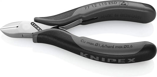 KNIPEX 77 12 115 Comfort Grip ESD Electronics Diagonal Cutters
