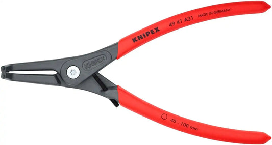 KNIPEX Tools 49 41 A31 Precision Circlip Snap-Ring Pliers with Limiter, External 90-Degree Angle