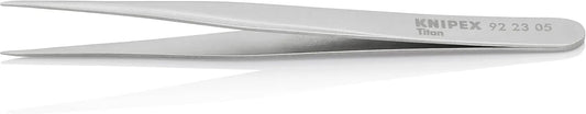 KNIPEX - 92 23 05 Tools - Precision Tweezers, Titanium, Anti-Magnetic, Acid-Proof, Stainless (922305)