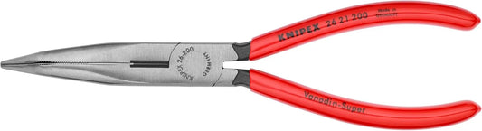 KNIPEX Tools - Long Nose Pliers With Cutter, 40 Degree Angled (2621200), 8 inches
