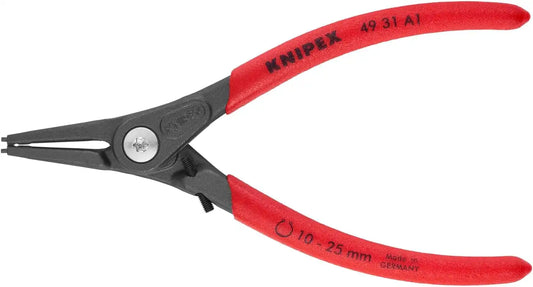 KNIPEX Tools 49 31 A1 Precision Circlip Snap-Ring Pliers with Limiter, External Straight