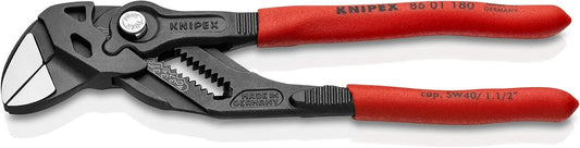 KNIPEX Tools - Pliers Wrench, Black Finish (8601180), 7 1/4-Inch & Tools - Long Nose Pliers With Cutter (2611200), 8