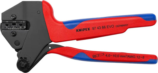KNIPEX 97 43 66 EVO Crimp System Pliers MC4® Evo 2, 8-1/4"