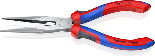 KNIPEX - 26 12 200 SBA Tools - Long Nose Pliers With Cutter, Multi-Component (2612200SBA)