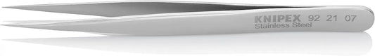 KNIPEX Tools 92 21 07 Stainless Steel Gripping Tweezers-Needle Point Tips, 4-1/2"