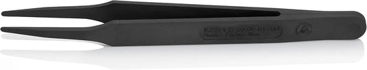KNIPEX Tools 92 09 01 ESD Plastic Gripping Tweezers-Blunt Tips-ESD, 4-1/2"