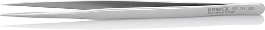 KNIPEX Tools 92 21 08 Stainless Steel Gripping Tweezers-Needle Point Tips, 5-1/2"