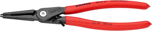 KNIPEX Tools 48 31 J3 Precision Circlip Snap-Ring Pliers with Limiter, Internal Straight